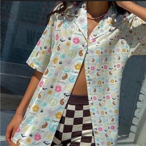 House of Sunny Happy Days Multicolor Symbolic Shirt